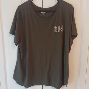 Olive Green Old Navy Pineapple T-shirt.